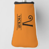 Oranje Monogrammed Putter Golf Head Hoesje Golfheadcover (Draai 90)