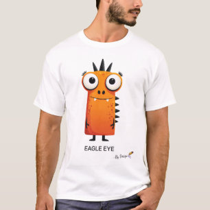 Oranje Monster ADelaarsblik - Bij Design Leuk T-shirt