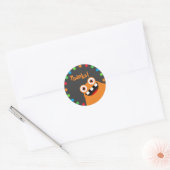 Oranje monster dank u Stickers (Envelop)