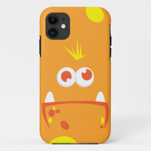 Oranje Monster Face iPhone Case