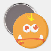 Oranje Monster Face Magnet Magneet (Voorkant / Achterkant)