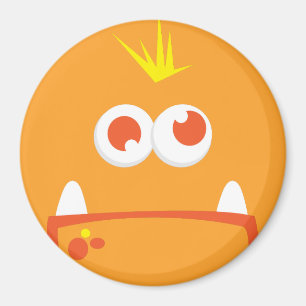 Oranje Monster Face Magnet Magneet