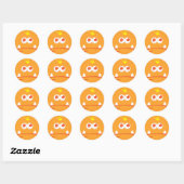 Oranje monster Face Stickers (Vel)