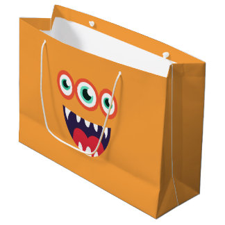Oranje monster large cadeauzakje