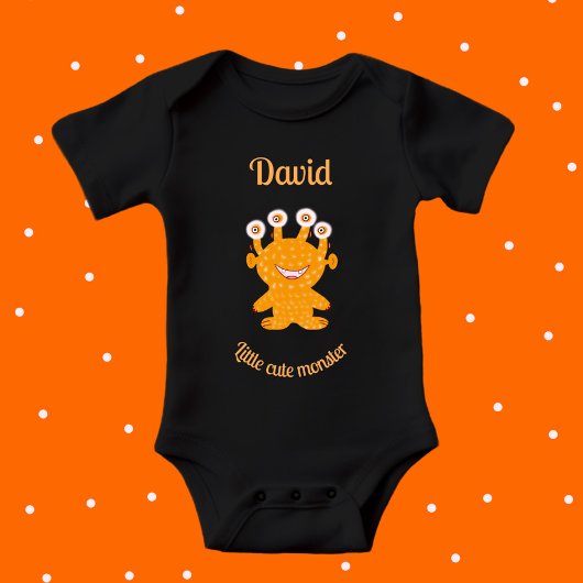 Oranje monster romper