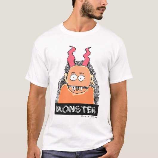 oranje monster t-shirt (Voorkant)