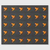 Oranje Motocross Cadeaupapier (Vlak)