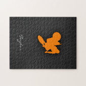 Oranje Motocross Legpuzzel (Horizontaal)