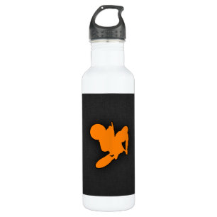 Oranje Motocross Waterfles