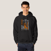 Oranje MS kleine broer multiple sclerose leukemie Hoodie (Voorkant volledig)