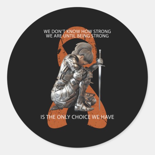 Oranje MS multiple sclerose Ronde Sticker (Voorkant)