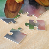 Oranje Mum Bloem Herfst Herfst Kleuren Puzzel (Zijkant)