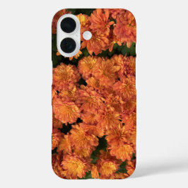 Oranje Mums iPhone 16 Hoesje
