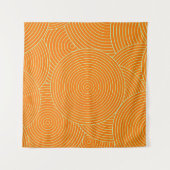 Oranje naadloos sierpatroon wandkleed (Voorkant (horizontaal))