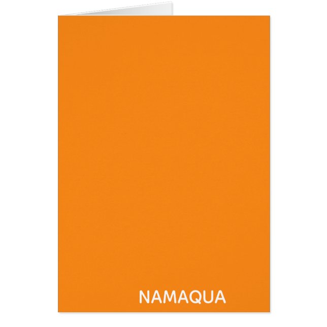Oranje naam Namaqua (Voorkant)