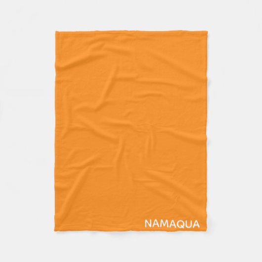 Oranje naam Namaqua Fleece Deken (Voorkant)