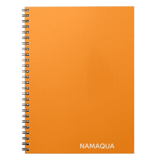 Oranje naam Namaqua Notitieboek (Voorkant)