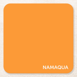 Oranje naam Namaqua Vierkante Kartonnen Onderzetter