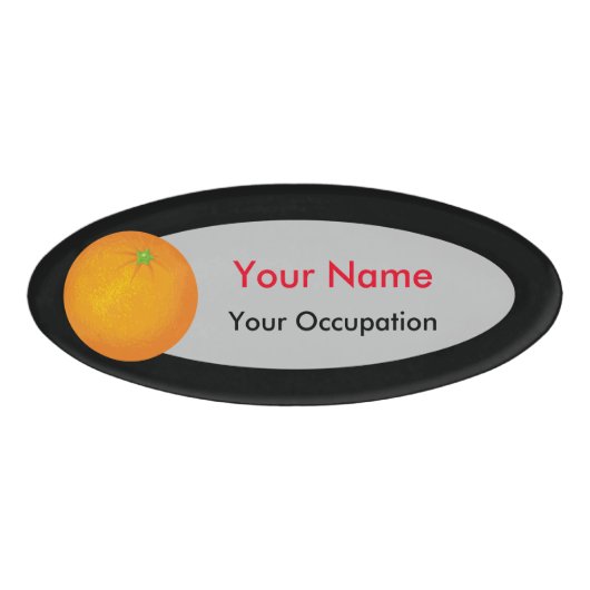 Oranje Naambadge (Voorkant)