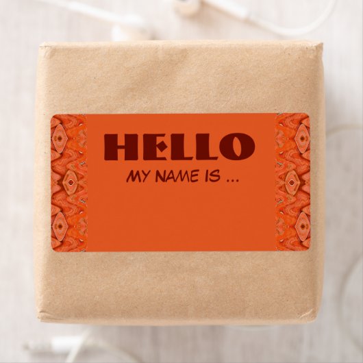 oranje naambadge etiket (Insitu)