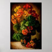 Oranje Nasturtium Art Poster - Downloadbaar (Voorkant)