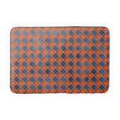 Oranje Navy Blue Waterverf Pattern Badmat (Voorkant)