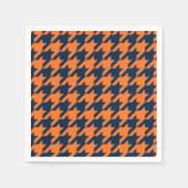 Oranje/Navy Houndstooth Servet (Voorkant)