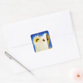 Oranje ~ Nederland Line Vierkante Sticker (Envelop)