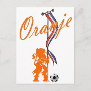 Oranje Nederland vlag Totaal football banner Briefkaart