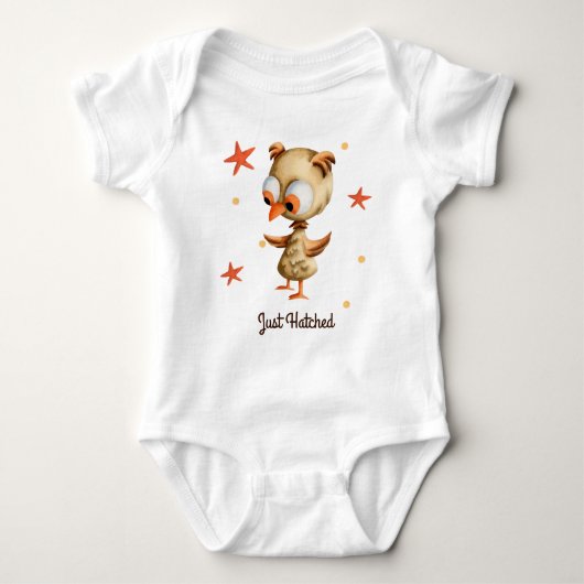 Oranje net Hatched Brown Owl Newborn Romper (Voorkant)