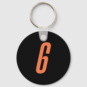 Oranje Nummer 6 7 Grappige Meme Halloween Matching Sleutelhanger