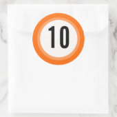 Oranje nummer Sticker (Tas)