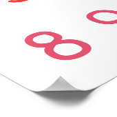 Oranje nummers Zero Ten 0 tot 10 Docent Kinder kam Poster (Hoek)