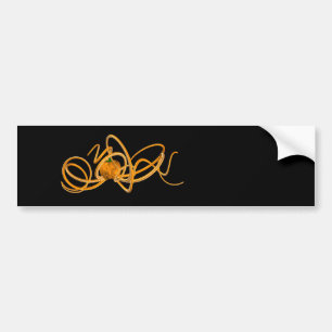 Oranje octopus bumpersticker