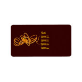 Oranje octopus etiket (Voorkant)