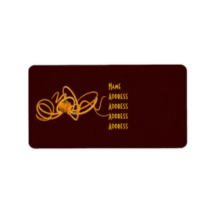 Oranje octopus etiket