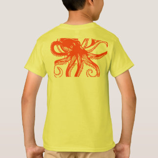 Oranje Octopus Kinder T-Shirt – Leuke Zee Dieren T
