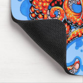 oranje octopus - muismat (Hoek)