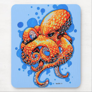 oranje octopus - muismat