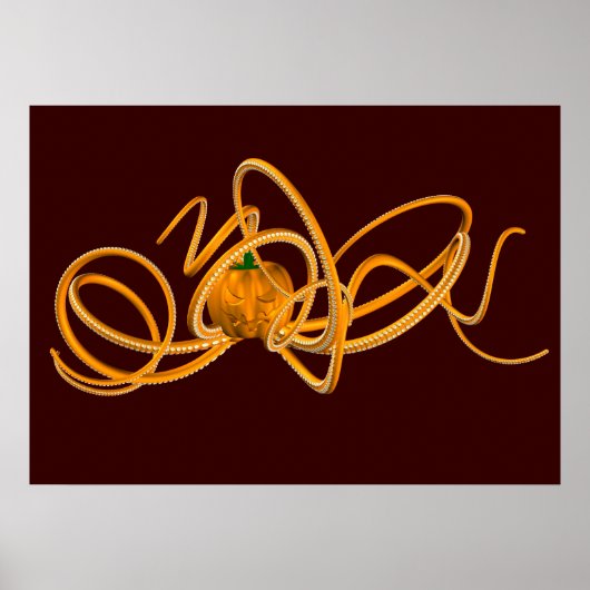 Oranje octopus poster (Voorkant)