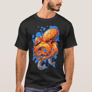 Oranje octopus t-shirt