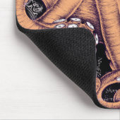 Oranje octopus Tentacles inkt Muismat (Hoek)