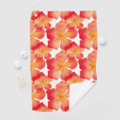Oranje Oleander Floral Pattern Golfhanddoek (Insitu)