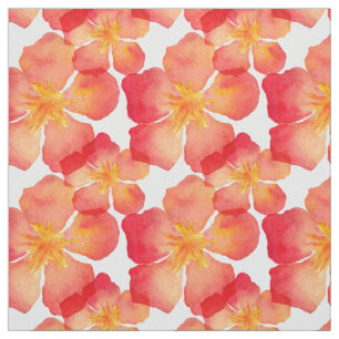 Oranje Oleander Floral Pattern Stof