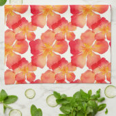 Oranje Oleander Floral Pattern Theedoek (Gevouwen)