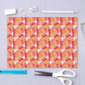 Oranje Oleander Floral Pattern Tissuepapier (Craft)