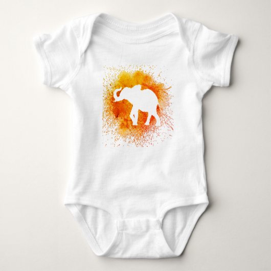 Oranje olifant romper (Voorkant)