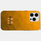 Oranje ombre geometrisch maaspatroon Monogram Case-Mate iPhone Case (Achterkant (horizontaal))