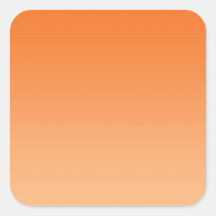 Oranje Ombre Vierkante Sticker