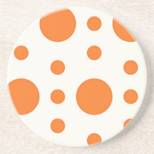 Oranje Onderzetter van het Ontwerp van de Dot Retr